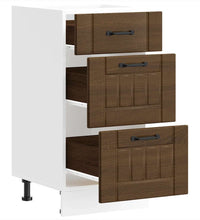 Küchen-Unterschrank Lucca Braun Eichen-Optik Holzwerkstoff