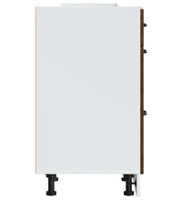 Küchen-Unterschrank Lucca Braun Eichen-Optik Holzwerkstoff