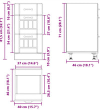 Küchen-Unterschrank Lucca Braun Eichen-Optik Holzwerkstoff