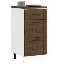 Küchen-Unterschrank Lucca Braun Eichen-Optik Holzwerkstoff