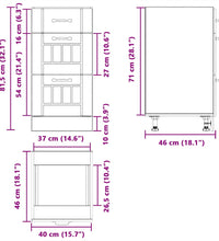 Küchen-Unterschrank Lucca Altholz-Optik Holzwerkstoff