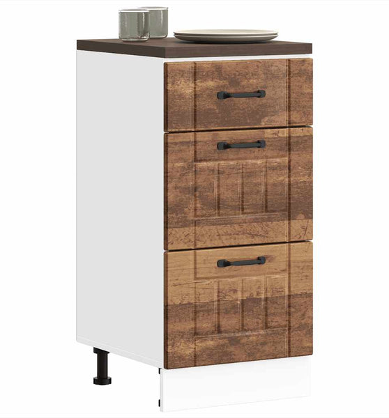 Küchen-Unterschrank Lucca Altholz-Optik Holzwerkstoff