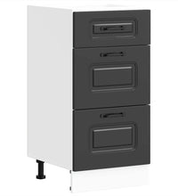 Küchenunterschrank Kalmar Schwarz Holzwerkstoff