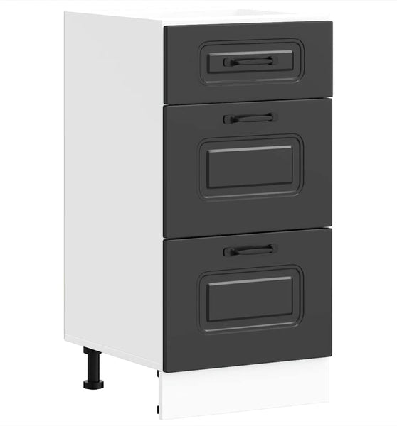 Küchenunterschrank Kalmar Schwarz Holzwerkstoff