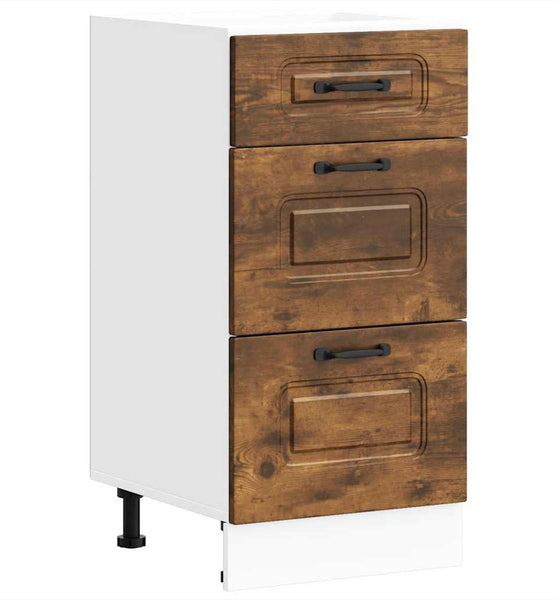 Küchenunterschrank Kalmar Räuchereiche Holzwerkstoff