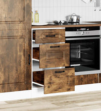 Küchenunterschrank Kalmar Räuchereiche Holzwerkstoff