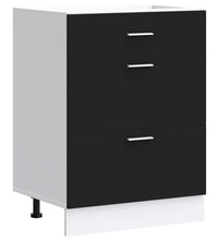 Küchenunterschrank Schwarz Holzwerkstoff
