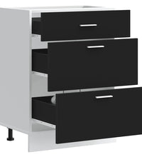 Küchenunterschrank Schwarz Holzwerkstoff