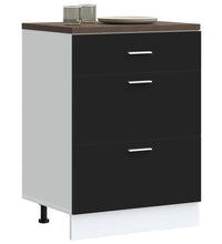 Küchenunterschrank Schwarz Holzwerkstoff