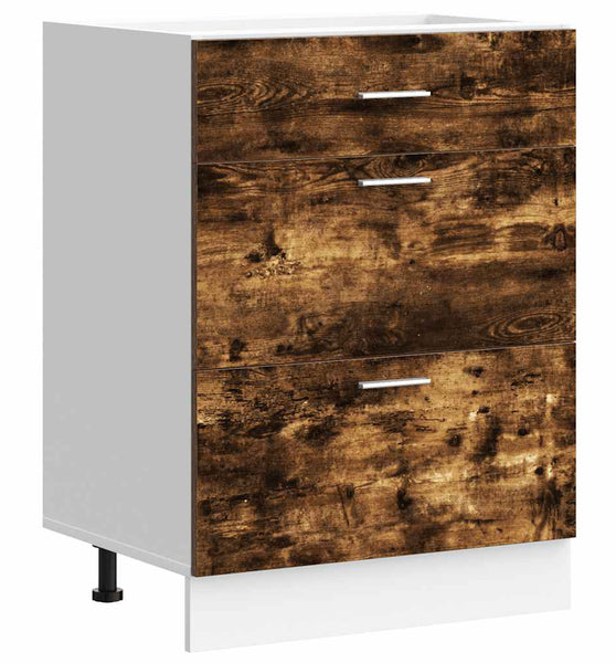Küchenunterschrank Räuchereiche Holzwerkstoff