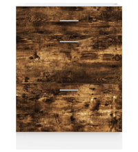 Küchenunterschrank Räuchereiche Holzwerkstoff