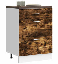 Küchenunterschrank Räuchereiche Holzwerkstoff