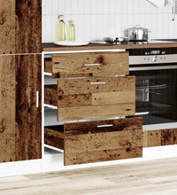 Küchenunterschrank Altholz-Optik Holzwerkstoff