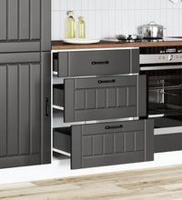 Küchen-Unterschrank Lucca Schwarz Holzwerkstoff