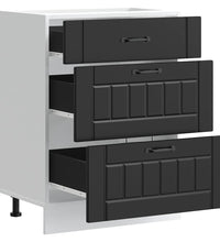 Küchen-Unterschrank Lucca Schwarz Holzwerkstoff