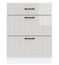 Küchen-Unterschrank Lucca Hochglanz-Weiß Holzwerkstoff