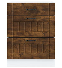 Küchen-Unterschrank Lucca Räuchereiche Holzwerkstoff