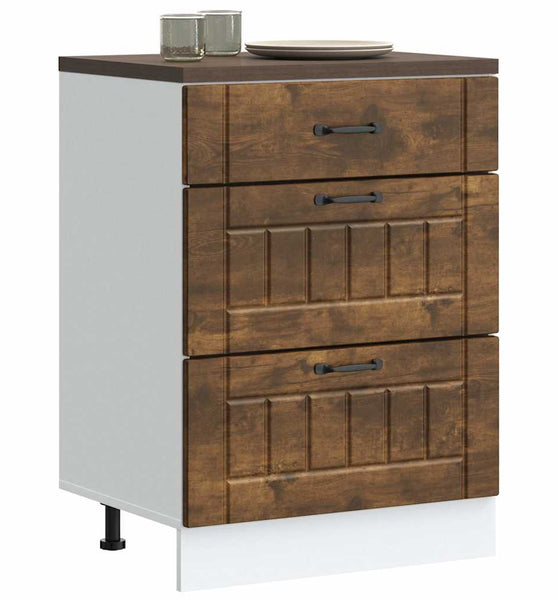 Küchen-Unterschrank Lucca Räuchereiche Holzwerkstoff