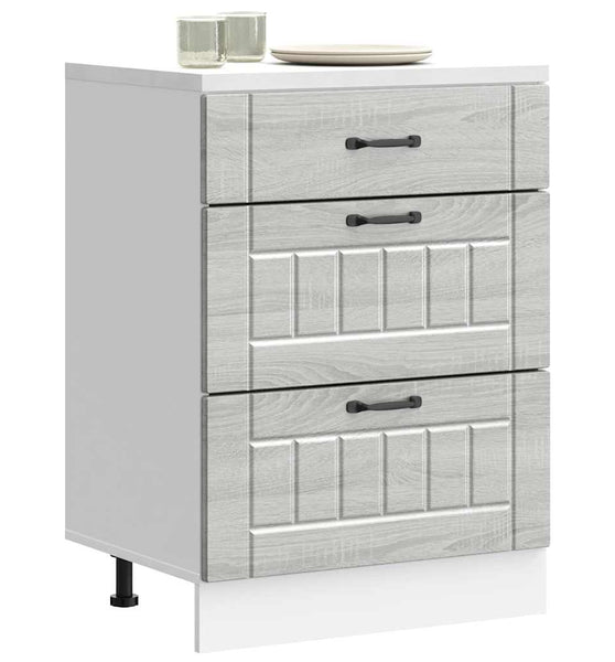 Küchen-Unterschrank Lucca Grau Sonoma Holzwerkstoff