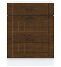 Küchen-Unterschrank Lucca Braun Eichen-Optik Holzwerkstoff
