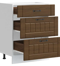 Küchen-Unterschrank Lucca Braun Eichen-Optik Holzwerkstoff