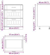 Küchen-Unterschrank Lucca Braun Eichen-Optik Holzwerkstoff