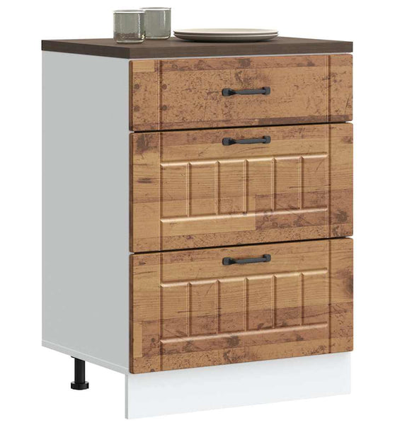 Küchen-Unterschrank Lucca Altholz-Optik Holzwerkstoff