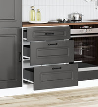 Küchenunterschrank Kalmar Schwarz Holzwerkstoff