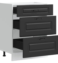 Küchenunterschrank Kalmar Schwarz Holzwerkstoff