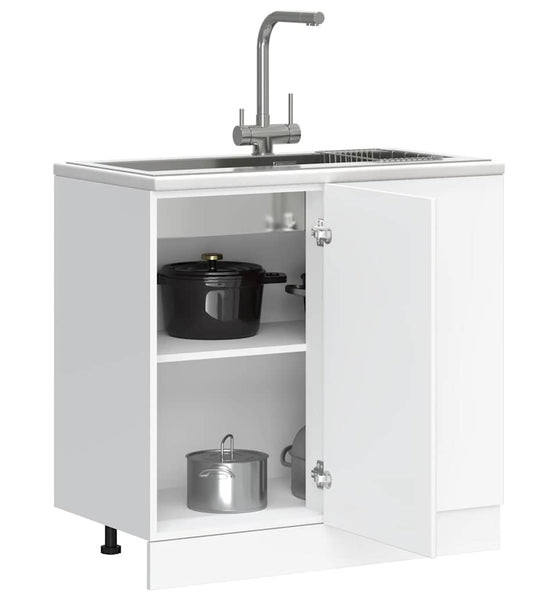Spülenunterschrank Weiß Holzwerkstoff