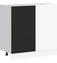 Spülenunterschrank Schwarz Holzwerkstoff