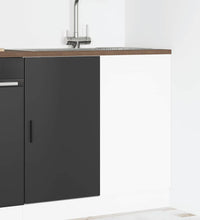 Spülenunterschrank Schwarz Holzwerkstoff