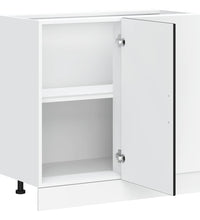 Spülenunterschrank Schwarz Holzwerkstoff