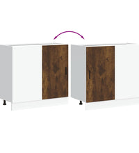 Spülenunterschrank Räuchereiche Holzwerkstoff