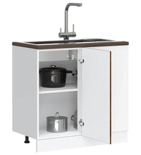 Spülenunterschrank Räuchereiche Holzwerkstoff