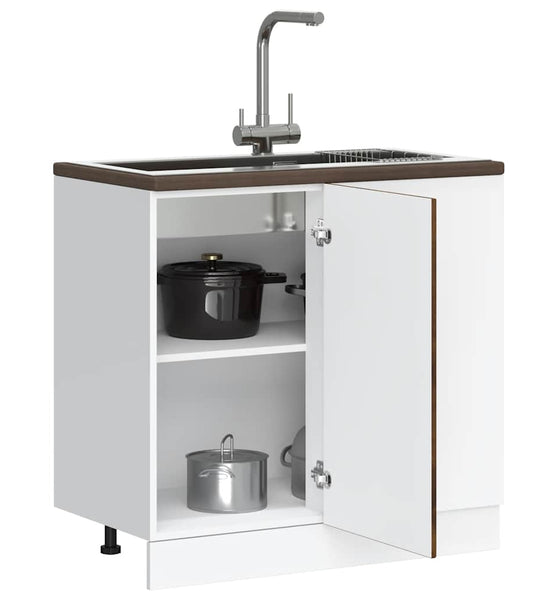 Spülenunterschrank Räuchereiche Holzwerkstoff