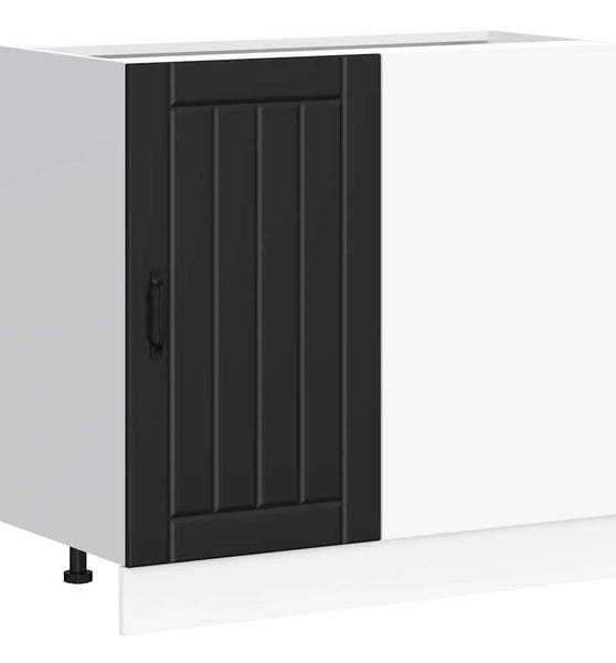 Spülenunterschrank Lucca Schwarz Holzwerkstoff