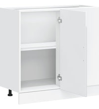 Spülenunterschrank Lucca Hochglanz-Weiß Holzwerkstoff