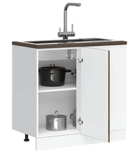 Spülenunterschrank Lucca Räuchereiche Holzwerkstoff