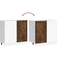 Spülenunterschrank Lucca Räuchereiche Holzwerkstoff