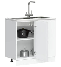 Spülenunterschrank Lucca Grau Sonoma Holzwerkstoff