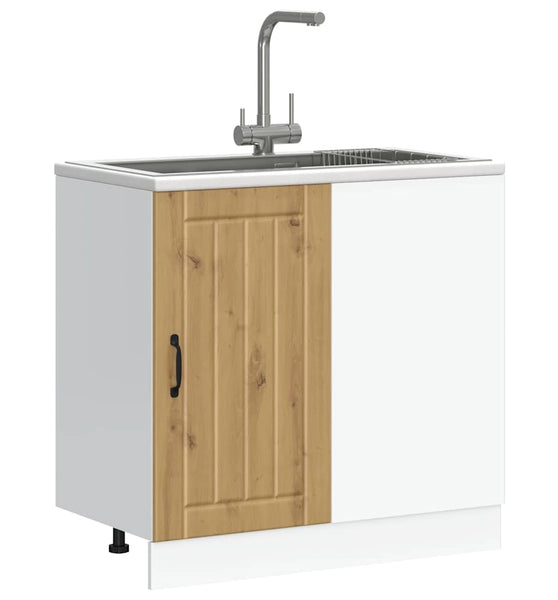 Spülenunterschrank Lucca Artisan-Eiche Holzwerkstoff