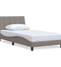 Bettgestell ohne Matratze Taupe 100x200 cm Stoff