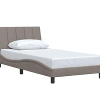 Bettgestell ohne Matratze Taupe 100x200 cm Stoff