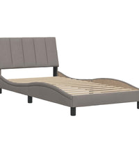 Bettgestell ohne Matratze Taupe 100x200 cm Stoff