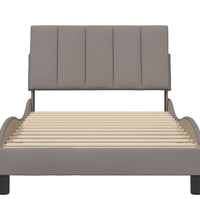 Bettgestell ohne Matratze Taupe 100x200 cm Stoff