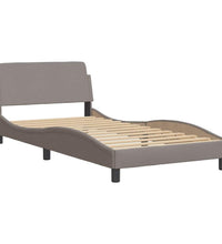 Bettgestell ohne Matratze Taupe 100x200 cm Stoff