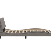 Bettgestell ohne Matratze Taupe 100x200 cm Stoff