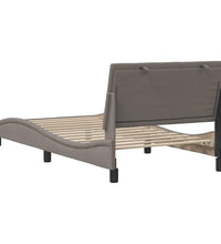 Bettgestell ohne Matratze Taupe 100x200 cm Stoff