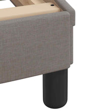 Bettgestell ohne Matratze Taupe 100x200 cm Stoff